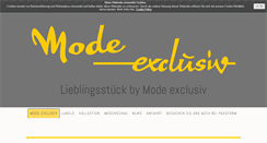 Desktop Screenshot of modeexclusiv.com